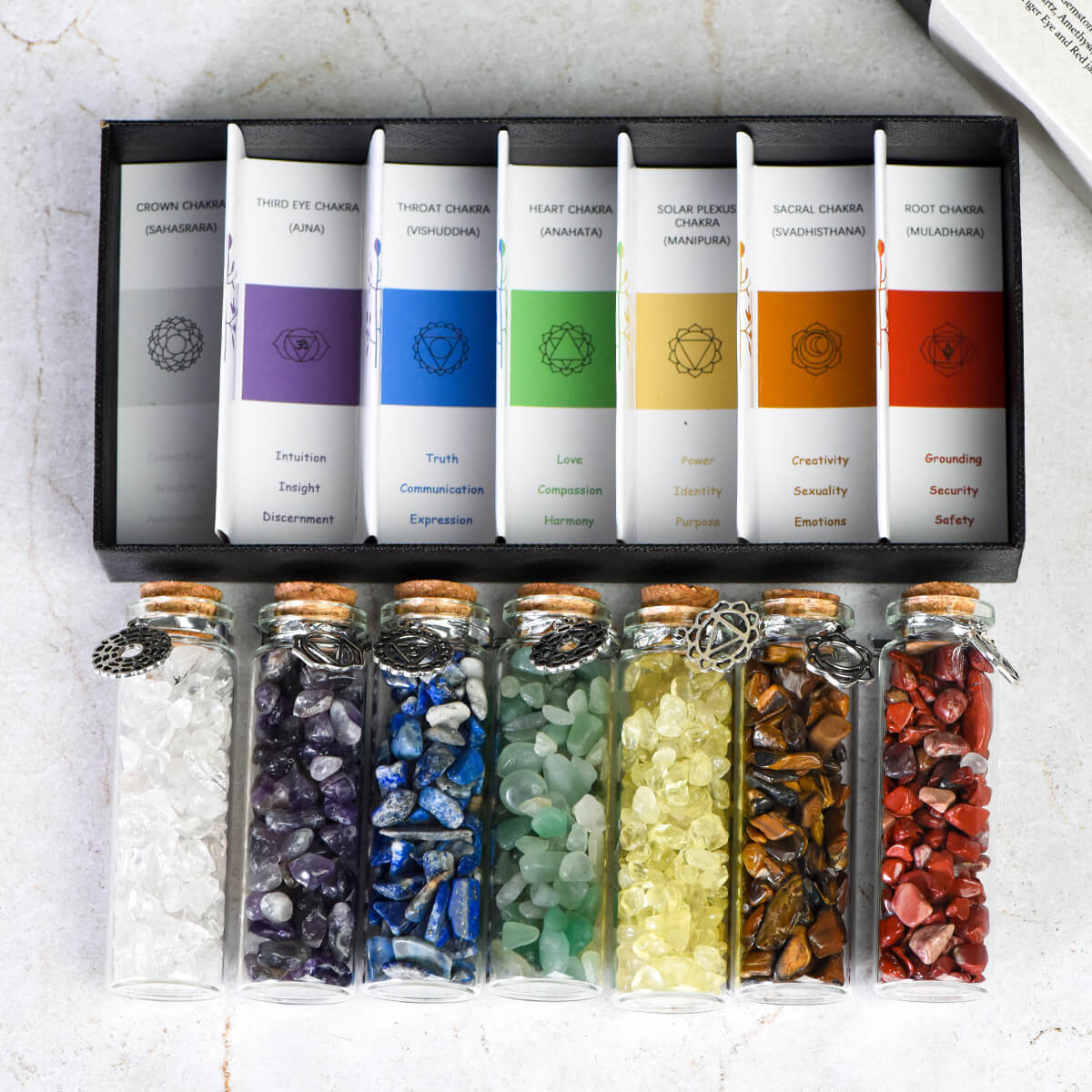 Etheric Aura Chakra Cystal Wishing Bottle Kit