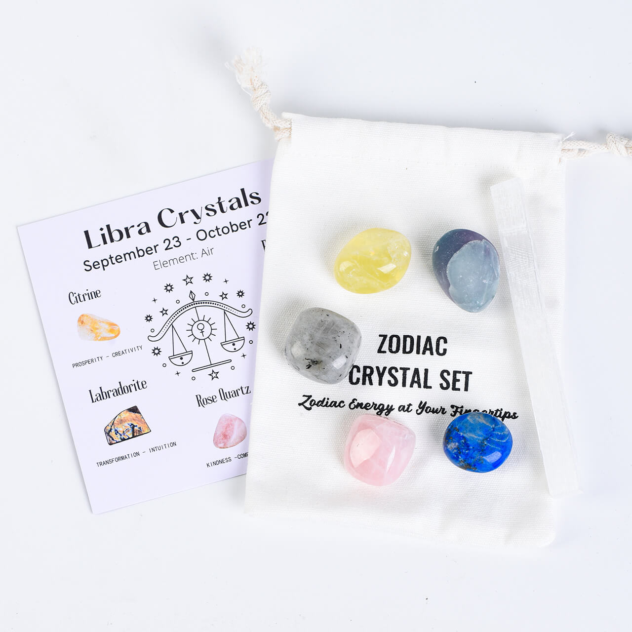 Etheric Aura Crystal Zodiac Set Libra