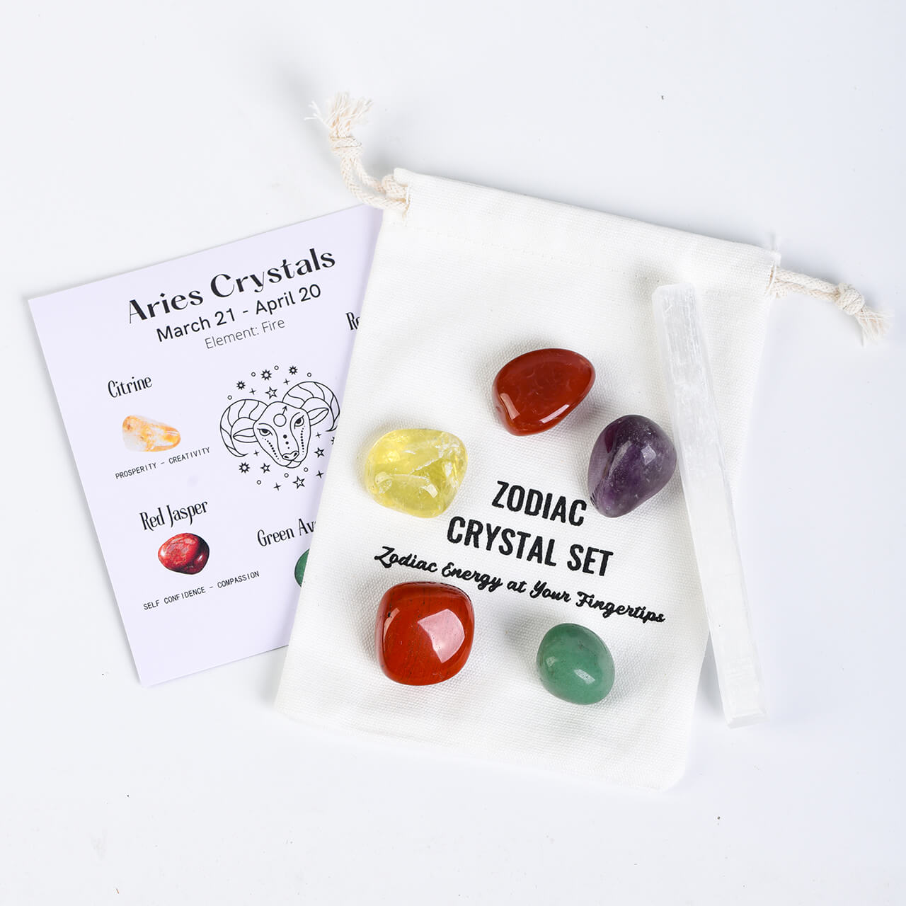 Etheric Aura Crystal Zodiac Set Aries