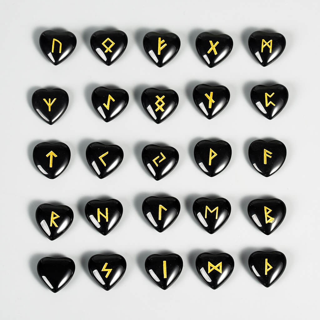 Etheric Aura Germanic Runes - Runeos Nīþi Symbols (Heart Edition)