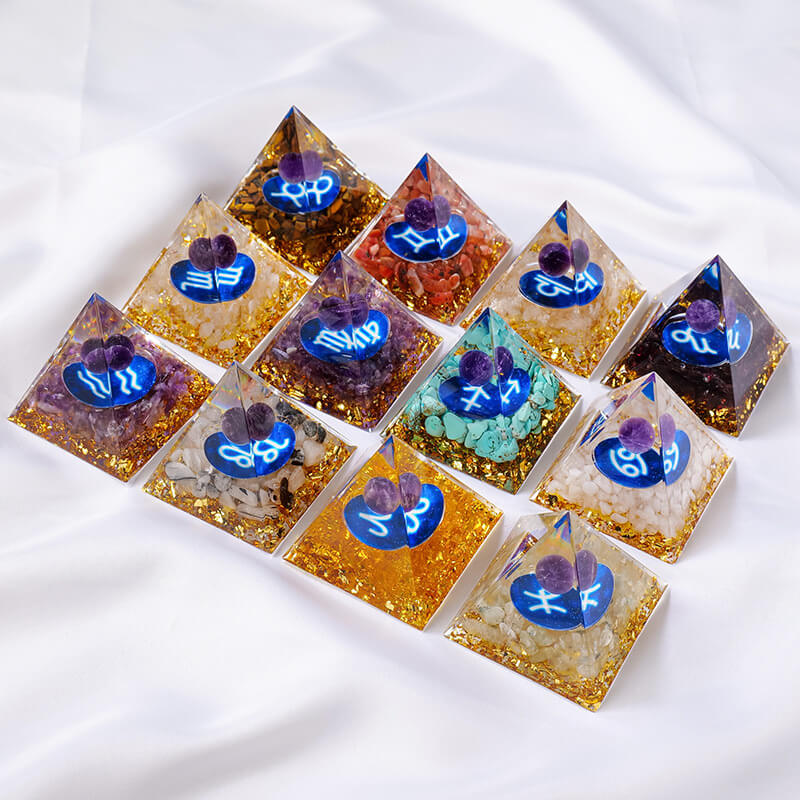 Etheric Aura Natural Crystal Graval Drip Shaped Zodiac Pyramid Capricorn