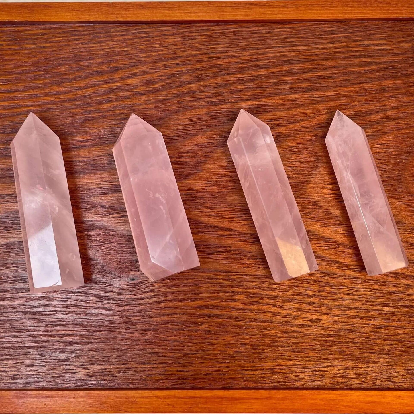 Etheric Aura Rose Quartz Crystal Tower