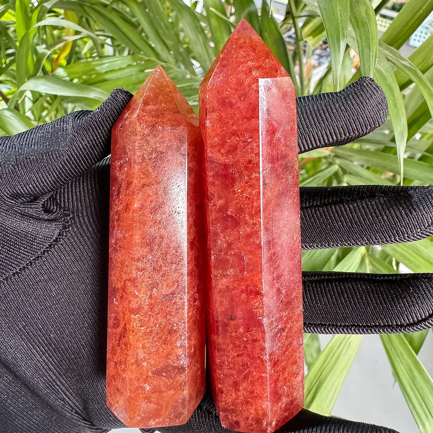 Etheric Aura Strawberry Quartz Crystal Tower
