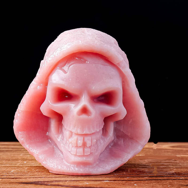 Pink Opal Halloween Skull
