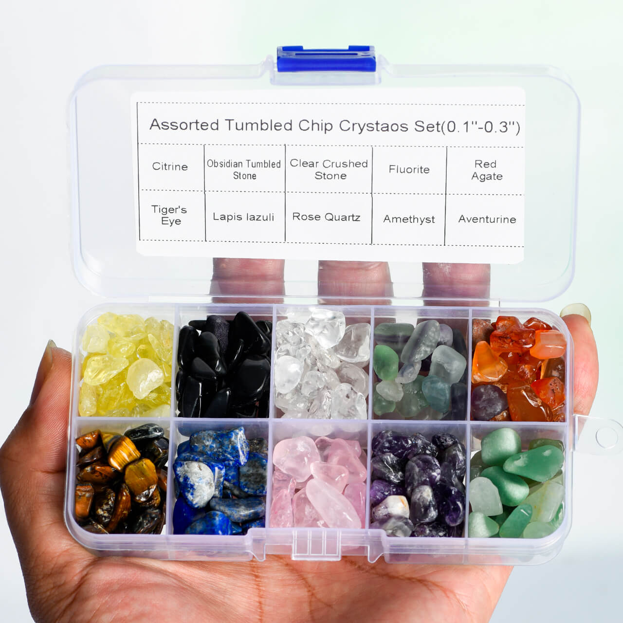 Mixed Crystal Stone Chips Mineral Specimen Collection Kit