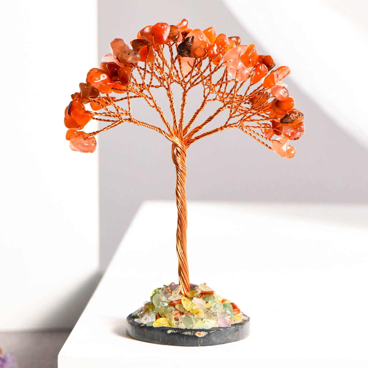Sliced Agate Base Fortune Crystal Tree|Feng Shui Tree