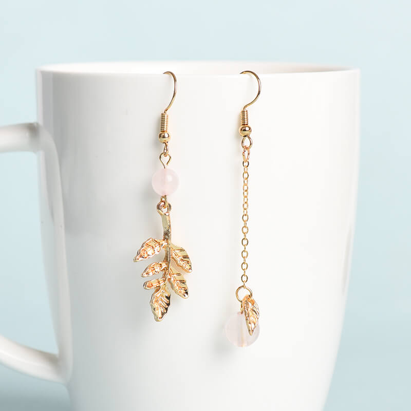Etheric Aura Plant Charm Crystal Earrings