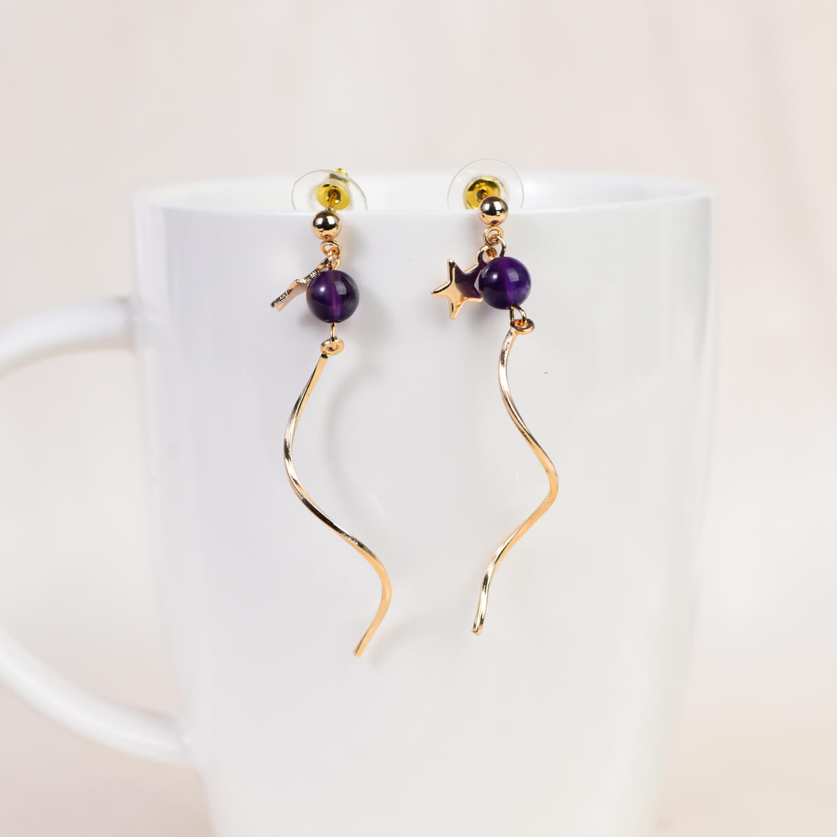 Etheric Aura Sea and Sky Element Crystal Earrings
