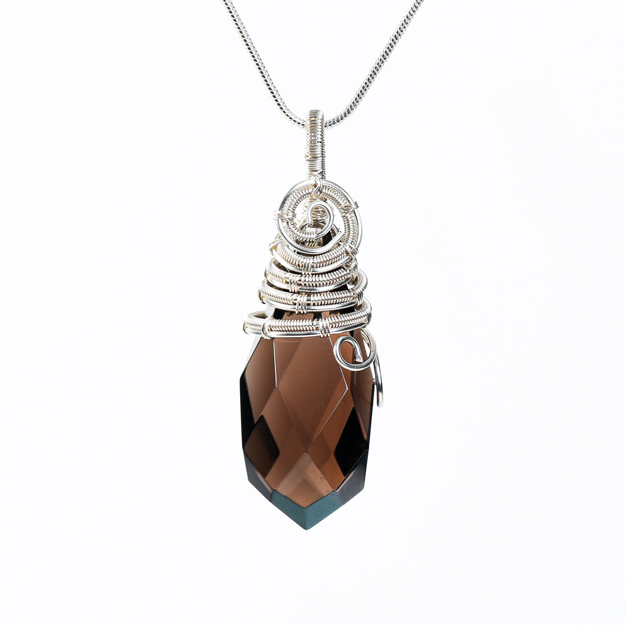 Etheric Aura Wire-wrapped Dissected Crystal Pendulum