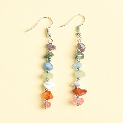 Etheric Aura Crystal Chip Chakra Earring