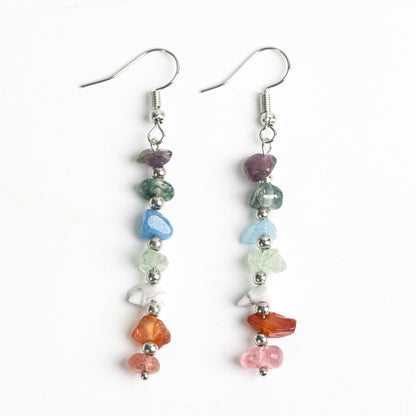 Etheric Aura Crystal Chip Chakra Earring