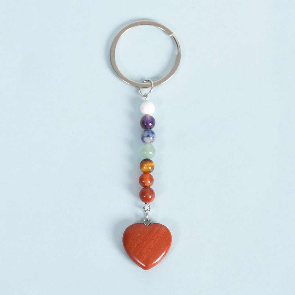 7 Chakra Crystal Beads Keychain