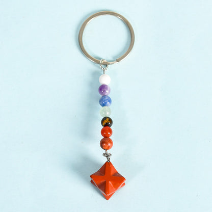 7 Chakra Crystal Beads Keychain