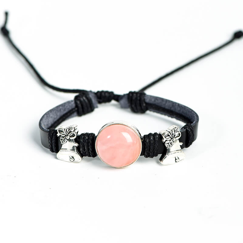 Etheric Aura Christmas Theme Natural Crystal Button Bracelet