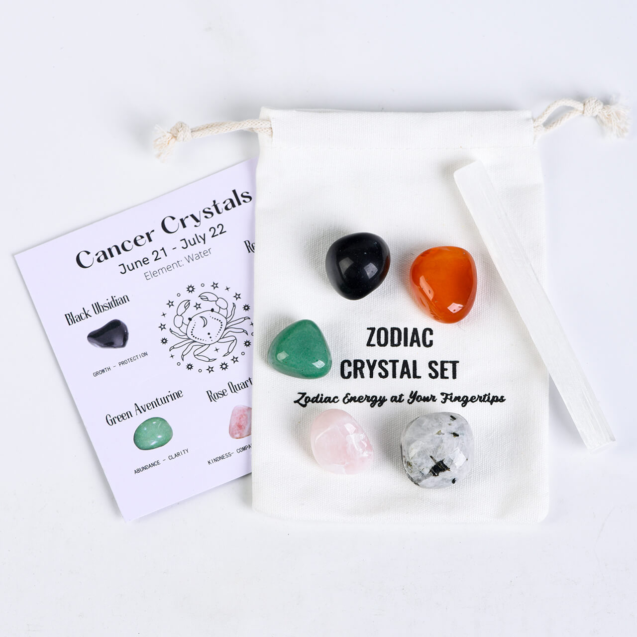 Etheric Aura Crystal Zodiac Set Cancer