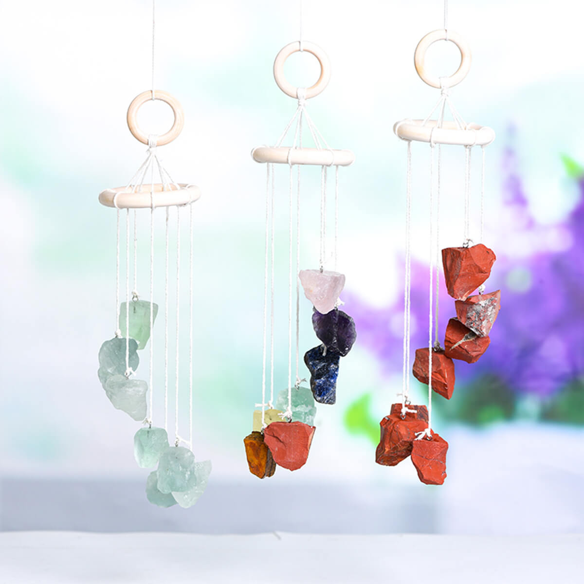 Crystal Raw Stone Hanging Ornament