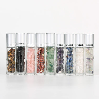 Etheric Aura Crystal Chip Wishing Roller Bottle