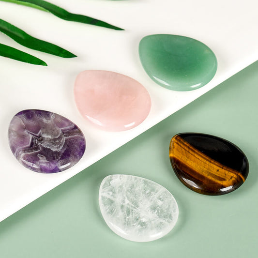 Etheric Aura Crystal Worry Stone (Teardrop)