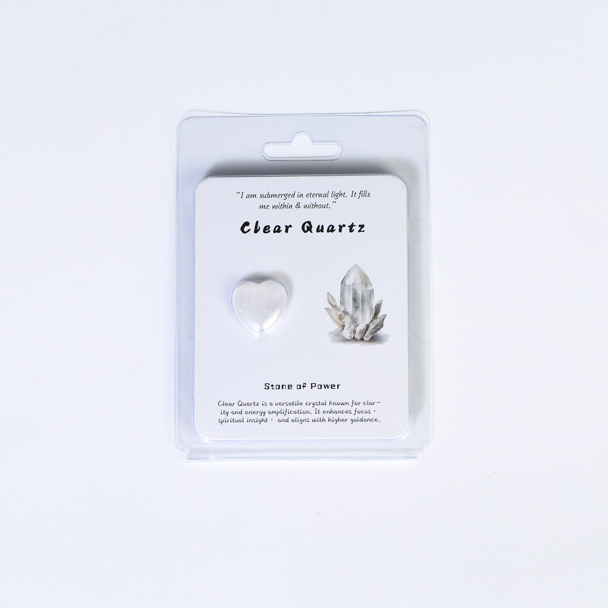 Etheric Aura Crystal Carved Heart/Mushroom/Star/Moon Blister Kit