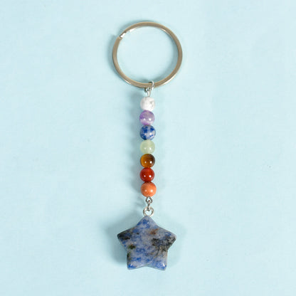 7 Chakra Crystal Beads Keychain