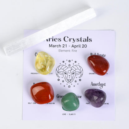 Etheric Aura Crystal Zodiac Set Aries