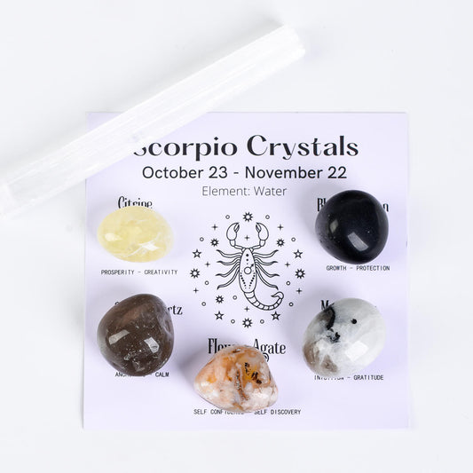 Etheric Aura Crystal Zodiac Set Scorpio