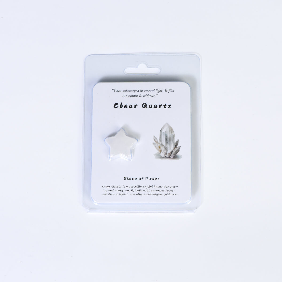 Etheric Aura Crystal Carved Heart/Mushroom/Star/Moon Blister Kit
