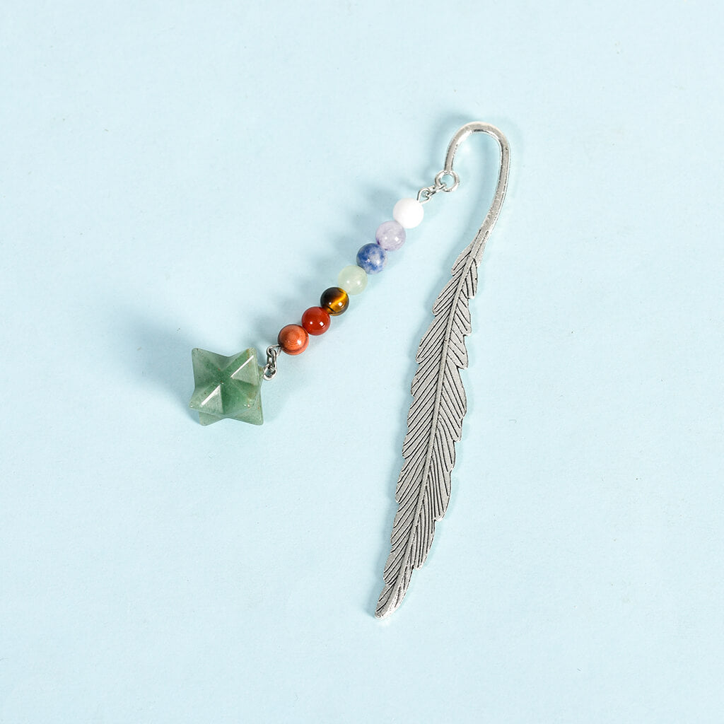 Natural Crystal Stone 7 Chakras Bookmark