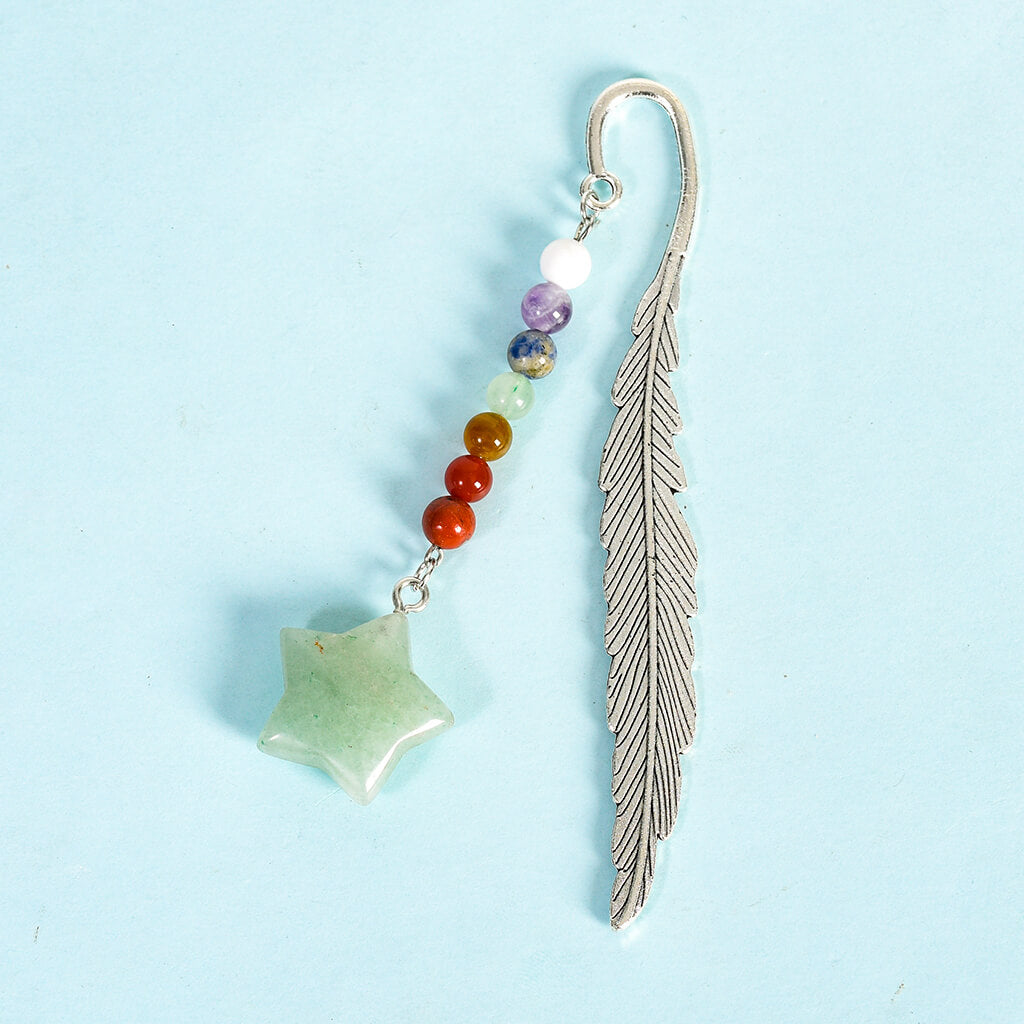 Natural Crystal Stone 7 Chakras Bookmark