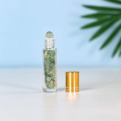 Etheric Aura Crystal Chip Wishing Roller Bottle