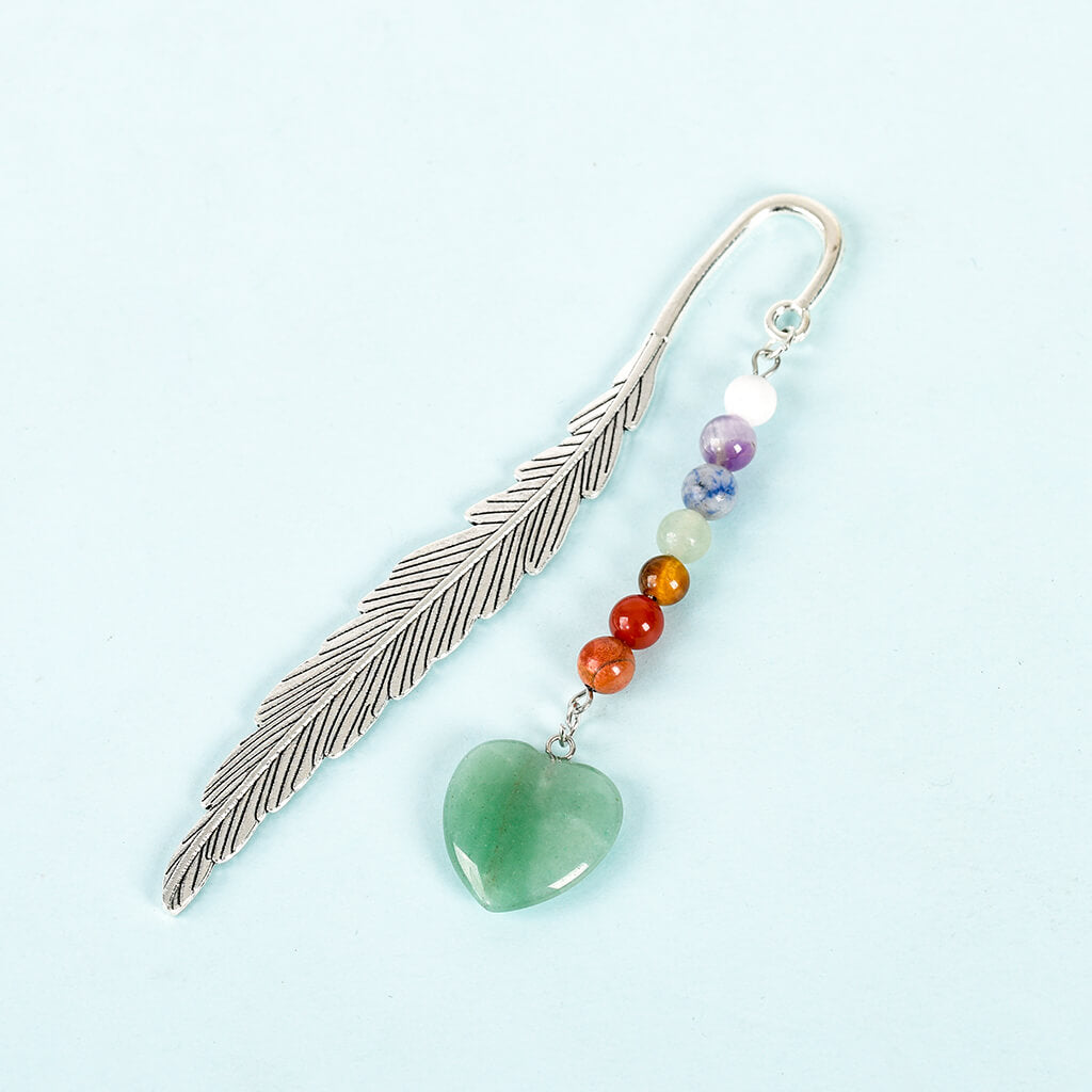 Natural Crystal Stone 7 Chakras Bookmark