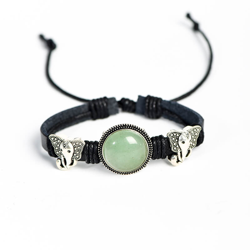 Etheric Aura Christmas Theme Natural Crystal Button Bracelet