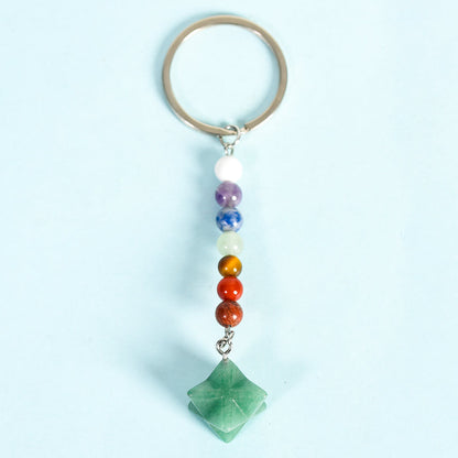 7 Chakra Crystal Beads Keychain