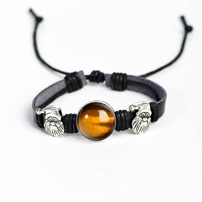 Etheric Aura Christmas Theme Natural Crystal Button Bracelet