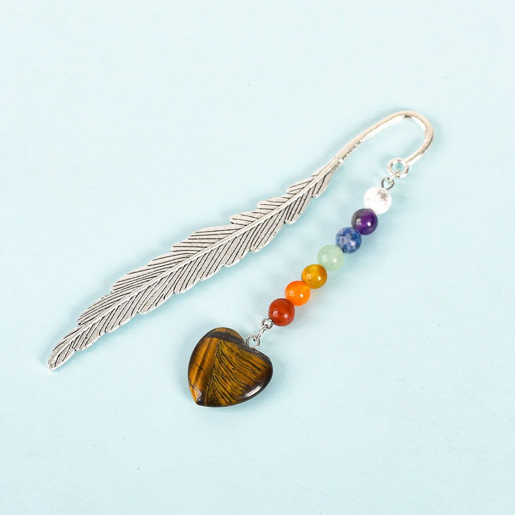 Natural Crystal Stone 7 Chakras Bookmark