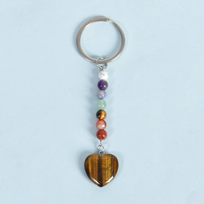 7 Chakra Crystal Beads Keychain