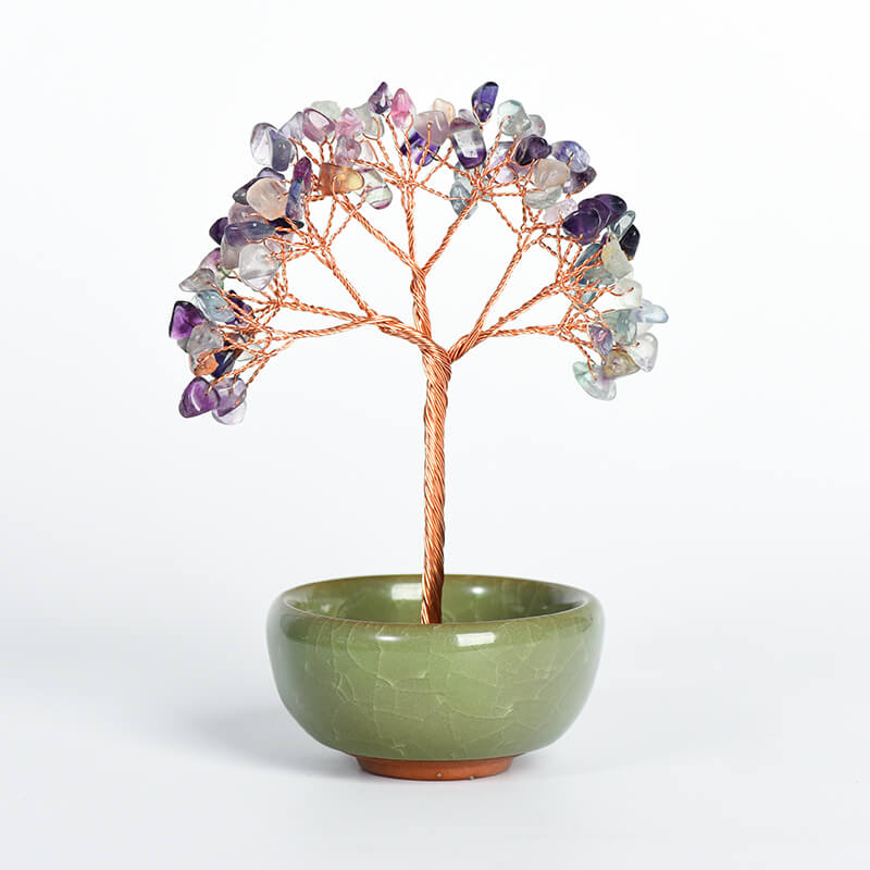 Colorful Bowl Base Crystal Tree｜Fortune Tree｜Feng Shui Tree