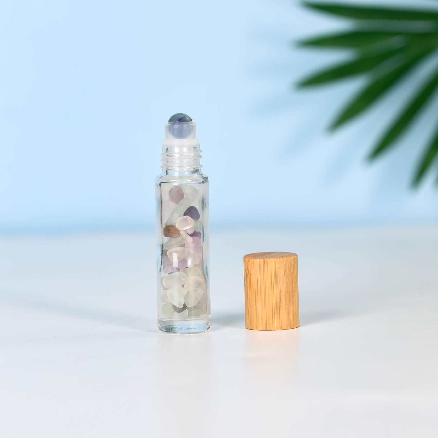 Etheric Aura Crystal Chip Wishing Roller Bottle