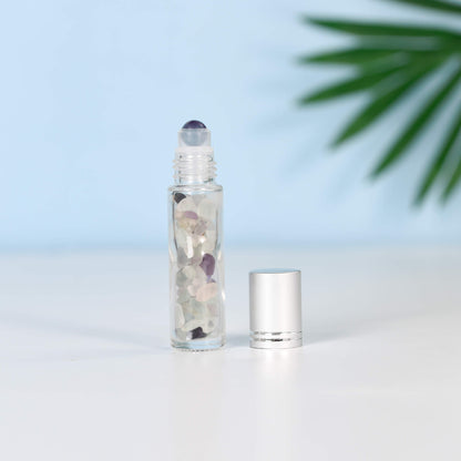 Etheric Aura Crystal Chip Wishing Roller Bottle