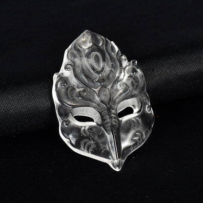 Etheric Aura Crystal Carved Fox Mask