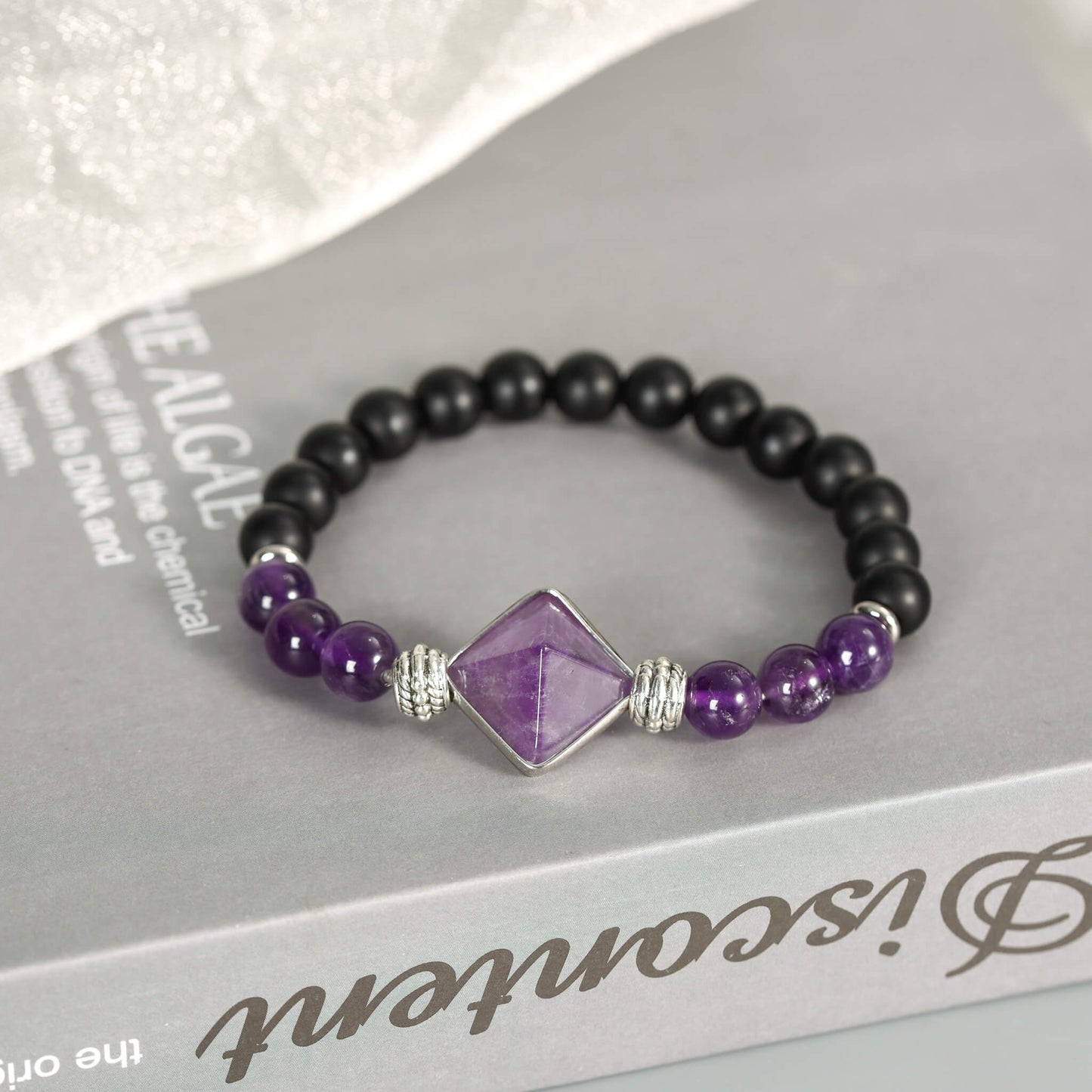 Etheric Aura Natural Crystal Pyramid Bracelet