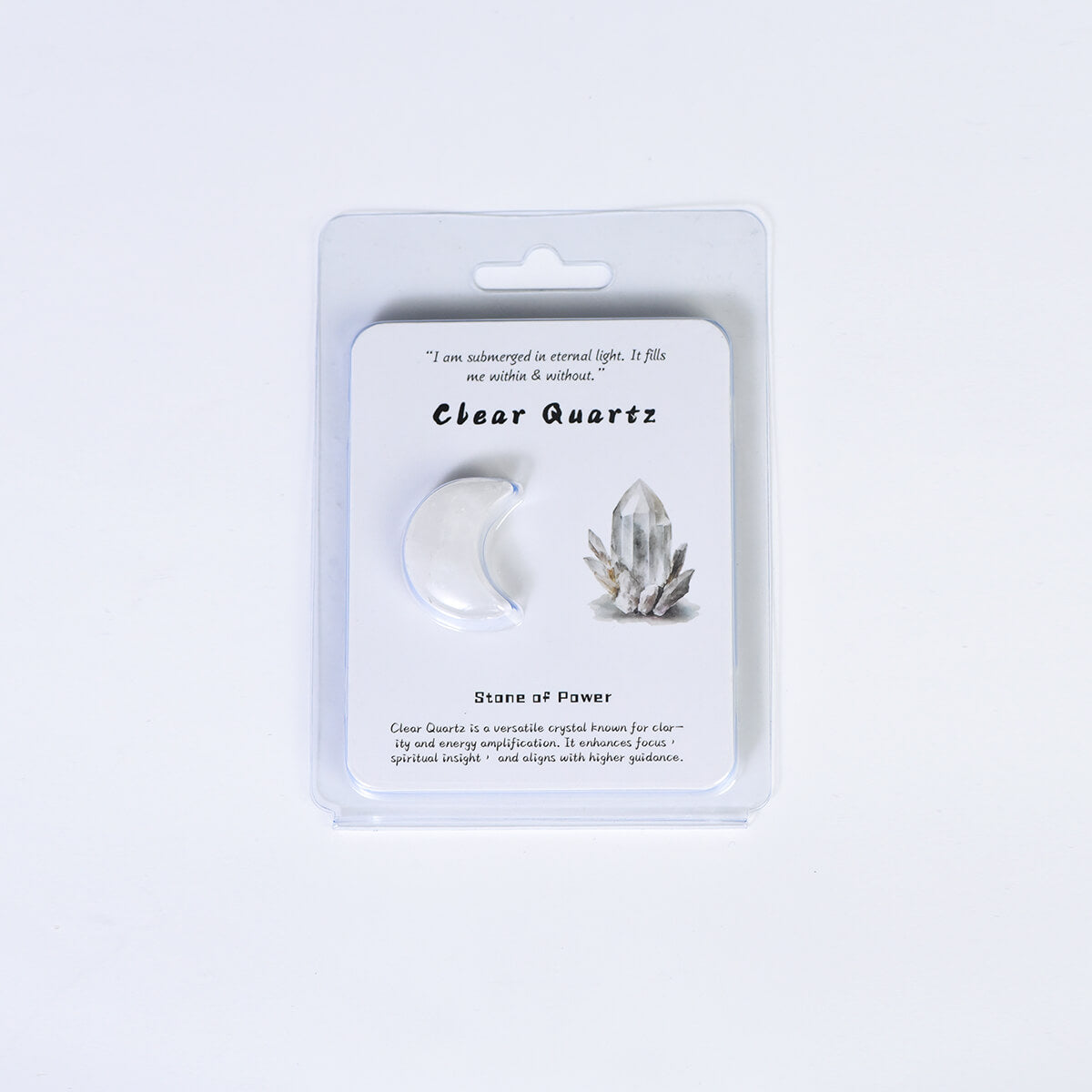 Etheric Aura Crystal Carved Heart/Mushroom/Star/Moon Blister Kit