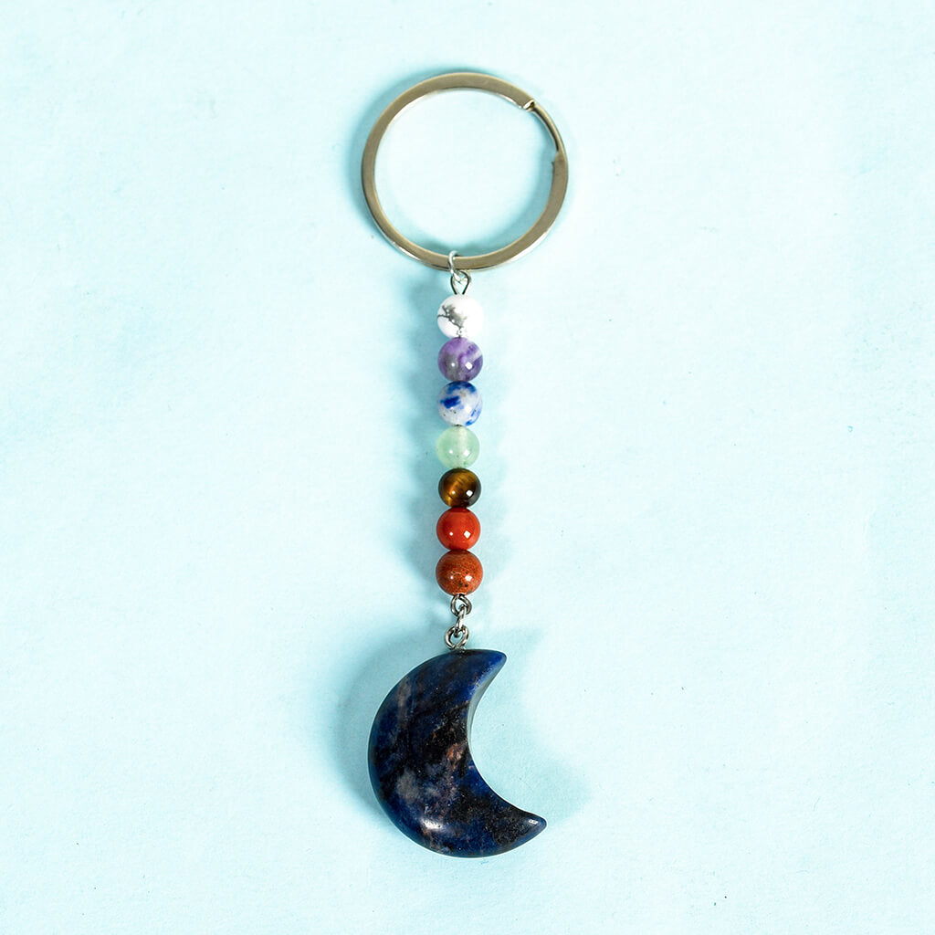 7 Chakra Crystal Beads Keychain