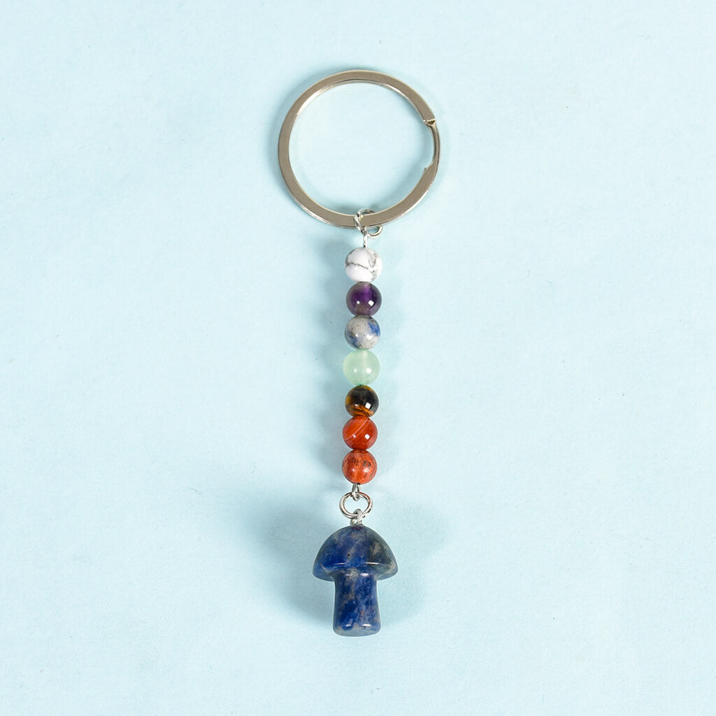 7 Chakra Crystal Beads Keychain