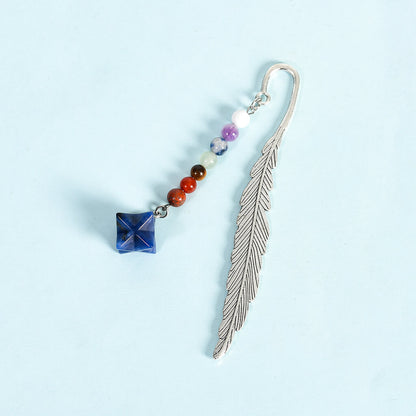 Natural Crystal Stone 7 Chakras Bookmark