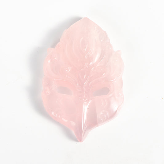 Etheric Aura Crystal Carved Fox Mask