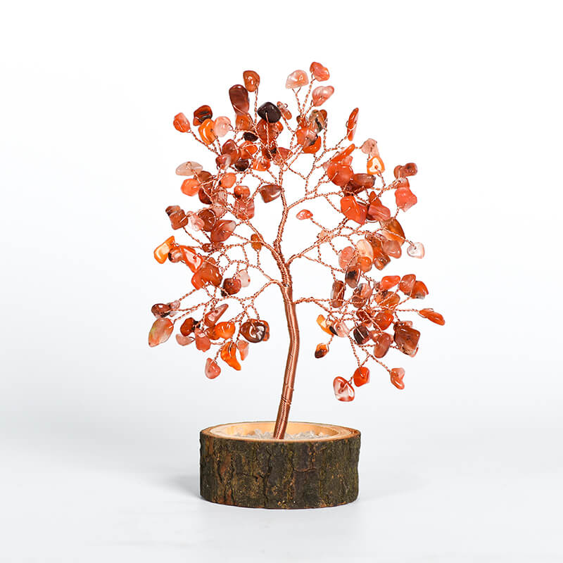 Wood Base Crystal Tree｜Fortune Tree｜Feng Shui Tree