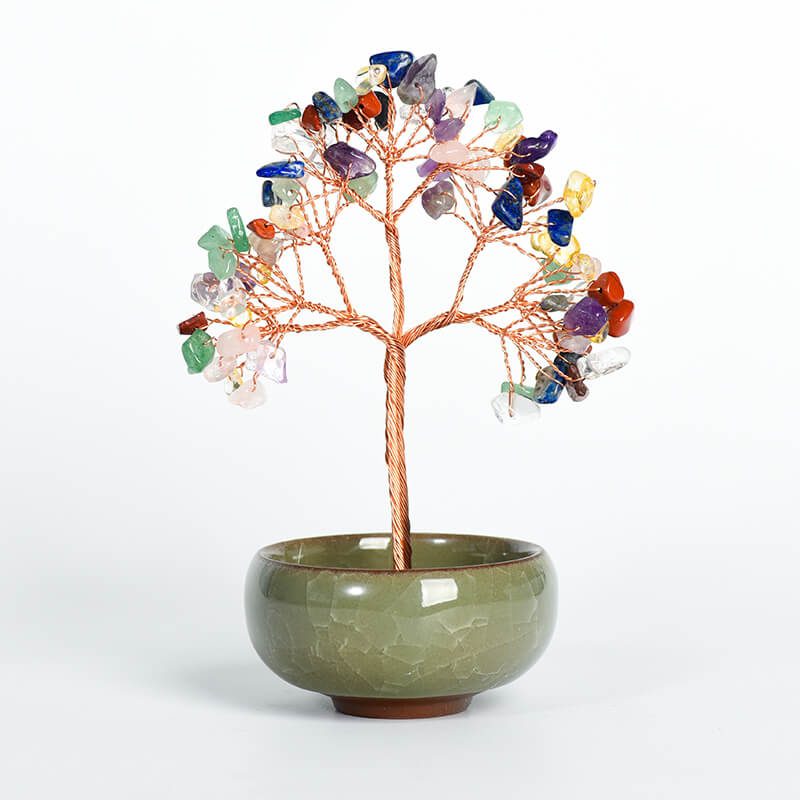 Colorful Bowl Base Crystal Tree｜Fortune Tree｜Feng Shui Tree