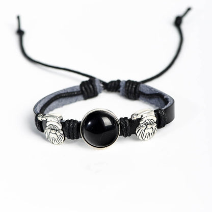 Etheric Aura Christmas Theme Natural Crystal Button Bracelet