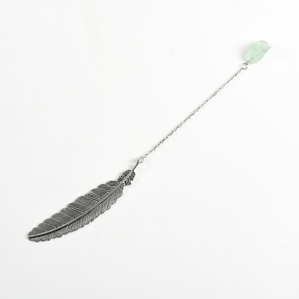 Crystal Pendant Feather Bookmark/Page Marker